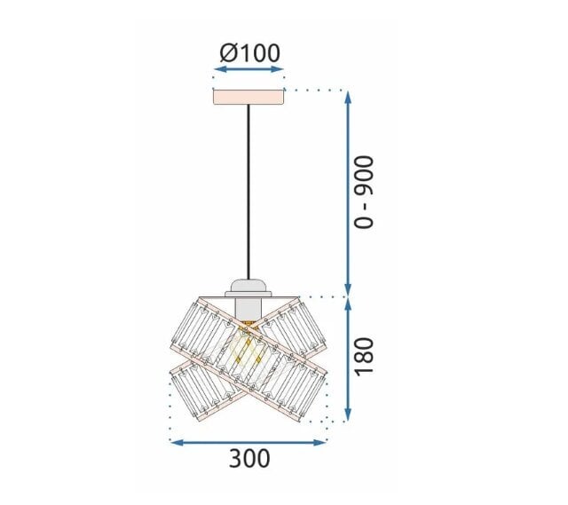 Kristall-lamp APP1105-1CP hind ja info | Rippvalgustid | kaup24.ee