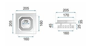 Crystal Square laevalgusti Plafond Glamour 8W APP405-C APP406-C APP405-C APP406-C hind ja info | Rippvalgustid | kaup24.ee