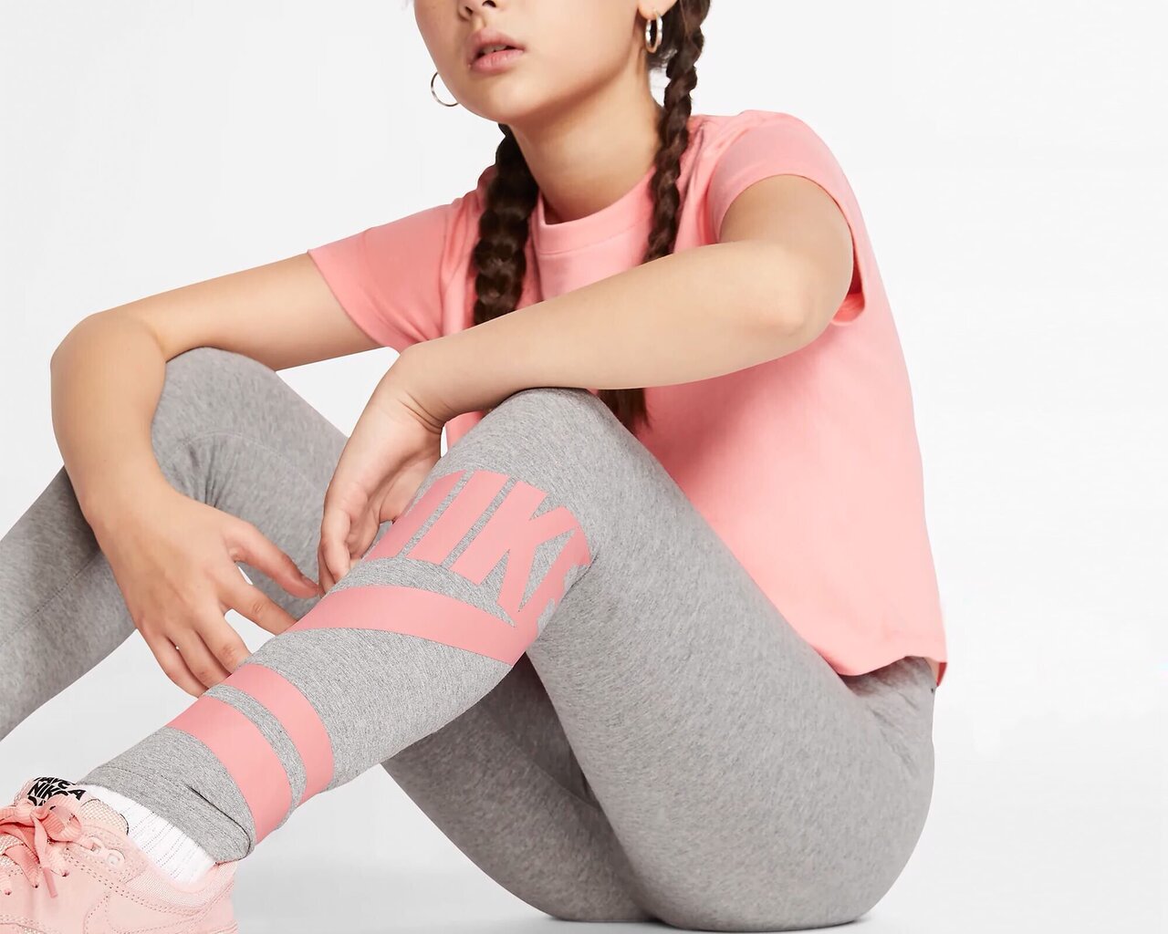 Tüdrukute treeningpüksid Nike Girls NSW Legging Favorite GX3, hall цена и информация | Tüdrukute retuusid, püksid | kaup24.ee