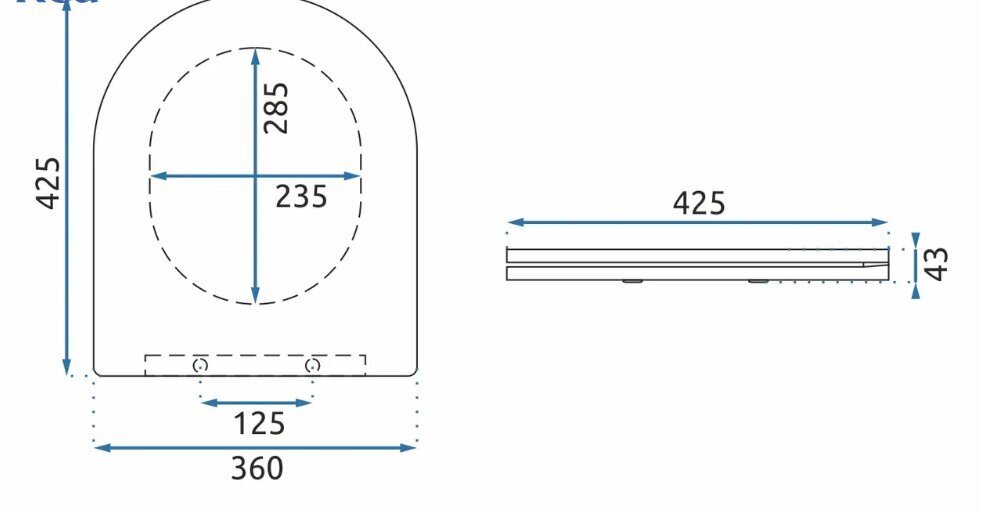 UF DUROPLAST FLAT valge tualettruumi iste hind ja info | WC-poti tarvikud | kaup24.ee