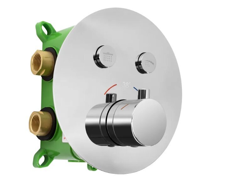 LUNGO MILER CHROME Varjatud dušikomplekt koos termostaadiga + karbiga цена и информация | Komplektid ja dušipaneelid | kaup24.ee