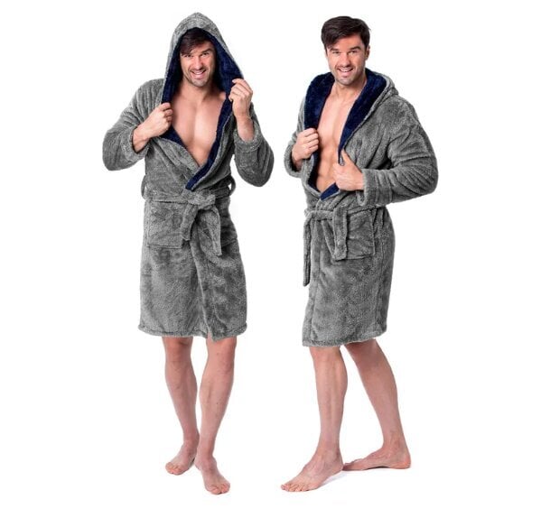 Meeste hommikumantel Jordan Grey Navy цена и информация | Meeste hommikumantlid, pidžaamad | kaup24.ee