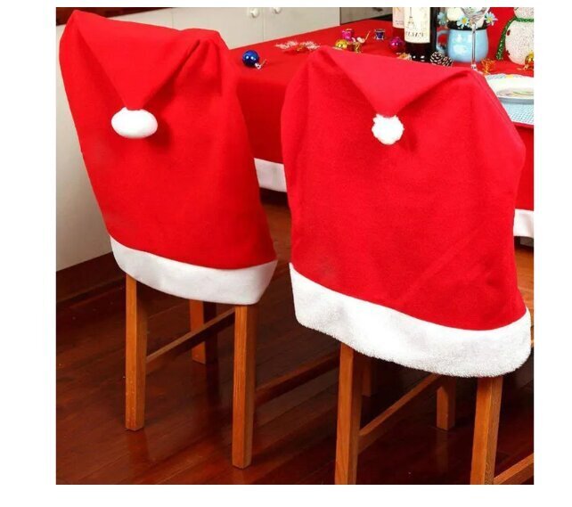 Jõuluvana mütsiga toolikate 4 tk hind ja info | Jõulukaunistused | kaup24.ee