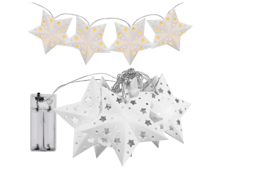 Jõulupuu tuled LED paberist tähtede girlande CD008 цена и информация | Jõulukaunistused | kaup24.ee
