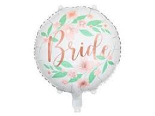 Fooliumist õhupall "Bride", valge 45 cm цена и информация | Шары | kaup24.ee