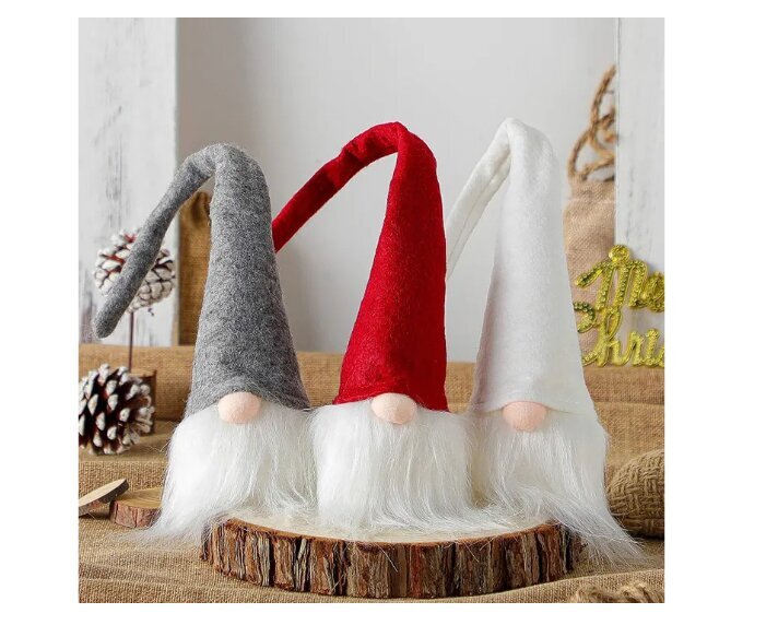 Jõulu Gnome Led 40cm YX039 Hall hind ja info | Jõulukaunistused | kaup24.ee