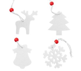 Komplekt 16tk jõulupuu riputajad Valge hind ja info | Jõulukaunistused | kaup24.ee