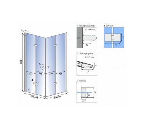 Dušikabiin Orion 80x80 kroomitud hind ja info | Dušikabiinid | kaup24.ee