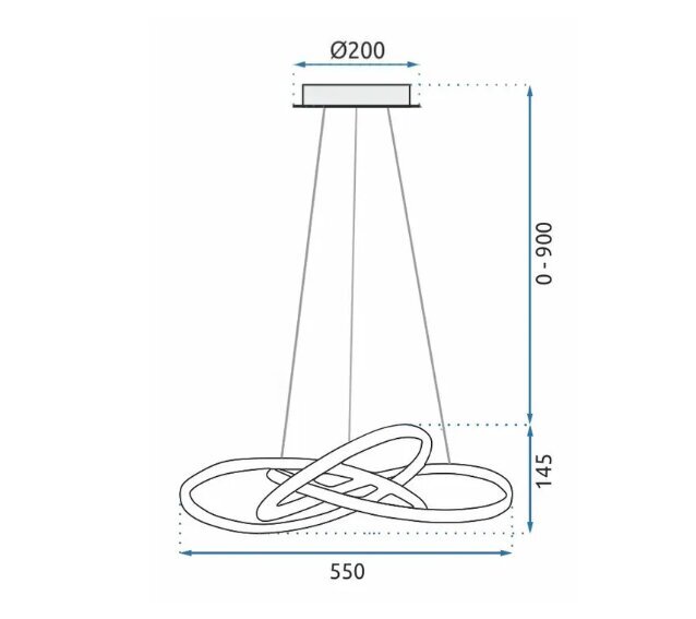 Ring Modernne LED rippvalgusti + kaugjuhtimispult APP394-CP kuldne hind ja info | Rippvalgustid | kaup24.ee
