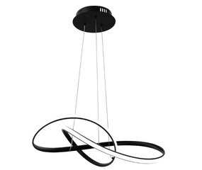 Ring Modernne LED rippvalgusti + kaugjuhtimispult APP395-CP must цена и информация | Люстры | kaup24.ee