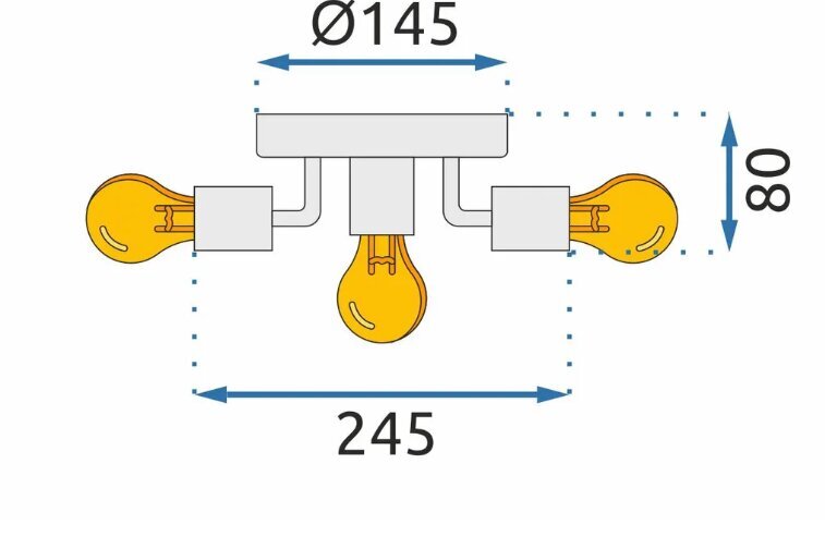 Metallist reflektoriga laevalgusti kroom APP707-5c hind ja info | Rippvalgustid | kaup24.ee