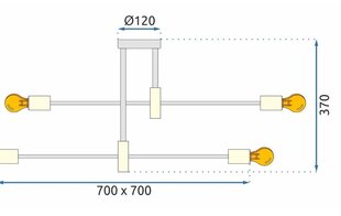 Kuldne ripplaevalgusti APP733-8C цена и информация | Люстры | kaup24.ee