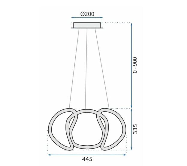 Kaasaegne LED rippvalgusti + kaugjuhtimispult APP388-CP hind ja info | Rippvalgustid | kaup24.ee