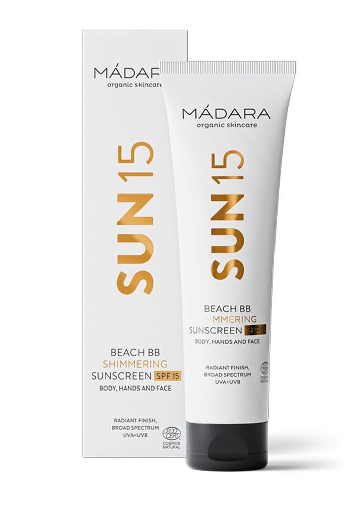 Sädelev päikesekaitsekreem BB keha- ja näokreem SPF 15 Beach BB (Shimmering Sunscreen) 100 ml цена и информация | Päikesekreemid | kaup24.ee