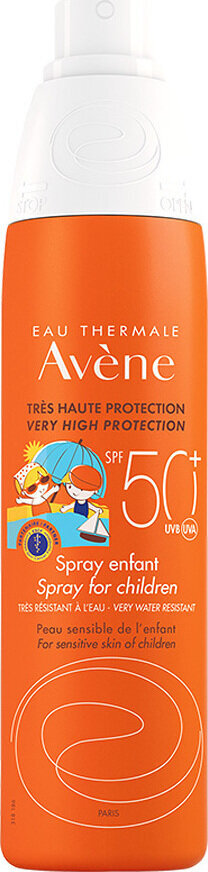 Päikesekaitse Sprei Lastele Avene Spf50+ (200 ml) hind ja info | Päikesekreemid | kaup24.ee