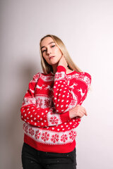 Рождественский свитер для женщин R757 цена и информация | Женские кофты | kaup24.ee