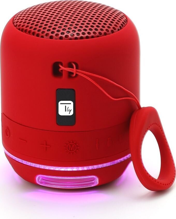Techly Bluetooth 5W TWS LED MP3 USB/microSD, punane hind ja info | Kõlarid | kaup24.ee