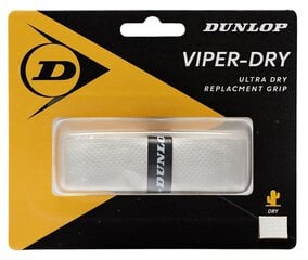 Намотка базовая для теннисной ракетки DUNLOP Viperdry белая 1 шт. цена и информация | Товары для большого тенниса | kaup24.ee