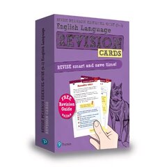 Pearson REVISE Edexcel GCSE (9-1) English Language Revision Cards: for home learning, 2022 and 2023 assessments and exams цена и информация | Книги для подростков и молодежи | kaup24.ee