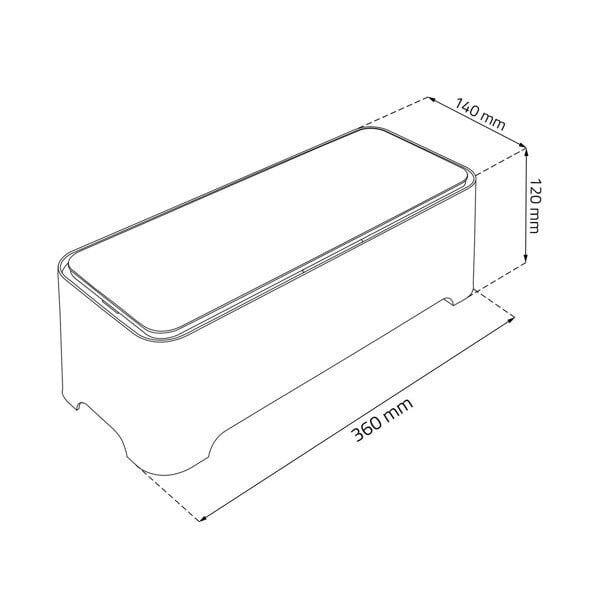 Juhtmekast Curver E-Box, 36x14x12 cm цена и информация | Hoiukastid ja -korvid | kaup24.ee