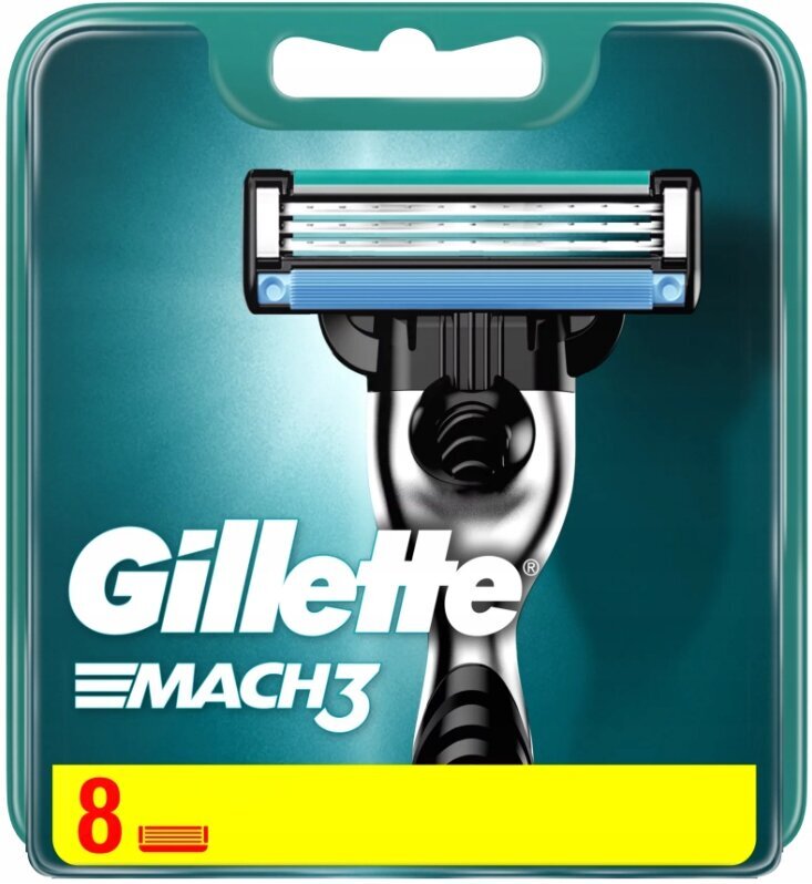 Raseerimispead Gillette Mach3, 8 tk (uus väljaanne) цена и информация | Raseerimisvahendid | kaup24.ee