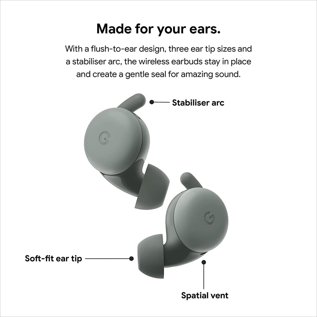 Google Pixel Buds A-Series, dark olive hind ja info | Kõrvaklapid | kaup24.ee