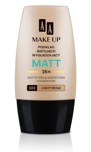 Matistav jumestuskreem AA Make Up Matt Foundation 30 ml, Nr.103 Light Beige цена и информация | Jumestuskreemid, puudrid | kaup24.ee