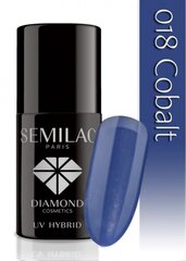 Geel küünelakk Semilac UV Hybrid 7 ml, 018 Cobalt цена и информация | Лаки для ногтей, укрепители для ногтей | kaup24.ee