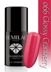 Geel küünelakk Semilac UV Hybrid 7 ml, 066 Glossy Cranberry цена и информация | Лаки для ногтей, укрепители для ногтей | kaup24.ee