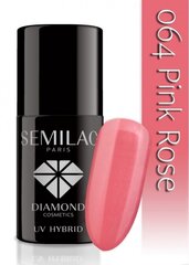 Geel küünelakk Semilac UV Hybrid 7 ml, 064 Pink Rose цена и информация | Лаки для ногтей, укрепители для ногтей | kaup24.ee