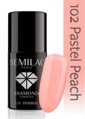 Geel küünelakk Semilac UV Hybrid 7 ml, 102 Pastel Peach hind ja info | Küünelakid, küünetugevdajad | kaup24.ee