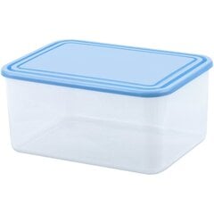 Контейнер для продуктов 3,0л прямоугольник / прозрачный - синий цена и информация | Посуда для хранения еды | kaup24.ee
