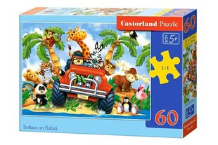 Castorland Softies on Safari Puzzle, 60 tükki hind ja info | Pusled | kaup24.ee