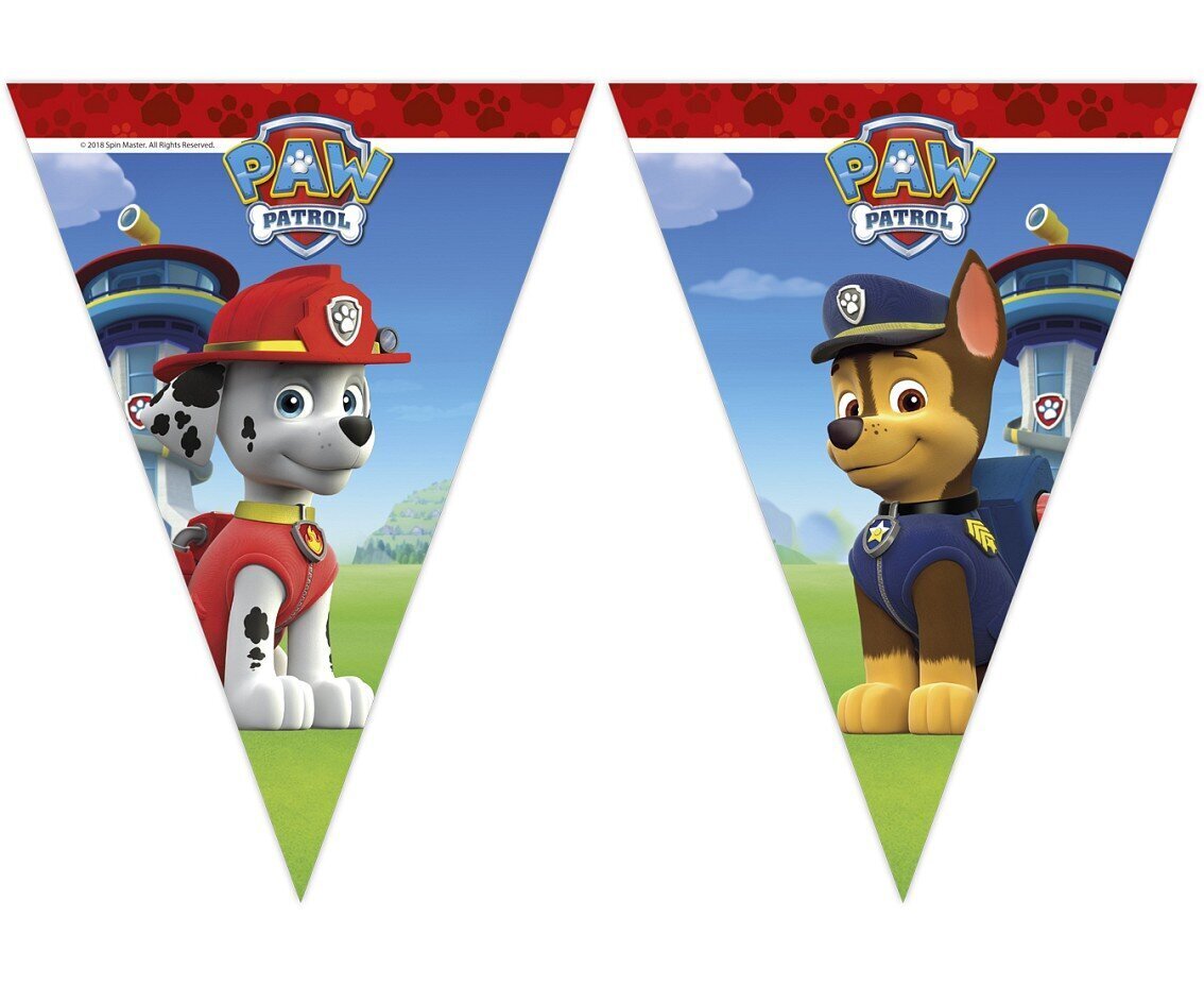 Vimplitega kaunistusriba 230 х 25cm, "Paw Patrol" 89443PR цена и информация | Peokaunistused | kaup24.ee