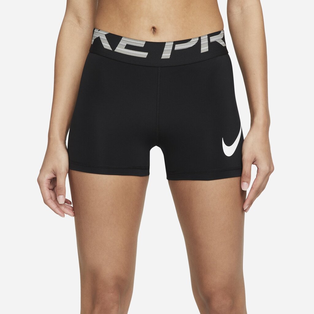 Naiste treeningpüksid Nike Pro Dri-FIT Womens Graphic, must цена и информация | Naiste spordiriided | kaup24.ee