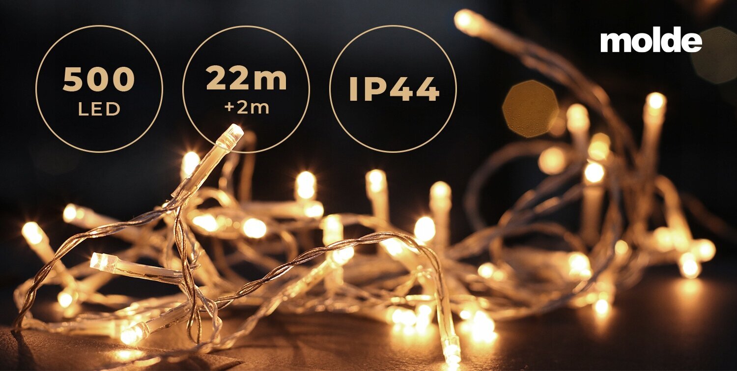 Jõulutuled "Jääpurikad", 500 Led, 22 m, soe valgus hind ja info | Jõulutuled | kaup24.ee