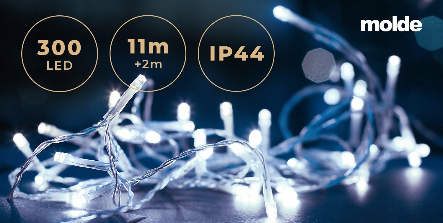 Jõulutuled "Jääpurikad", 300 Led, 11 m, külm valgus hind ja info | Jõulutuled | kaup24.ee