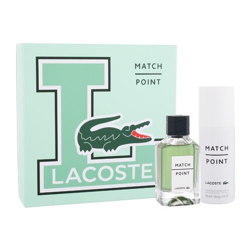 Lacoste Match Point Gift set EDT 100 ml and deo spray 150 ml 100ml цена и информация | Meeste parfüümid | kaup24.ee