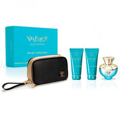 Versace Dylan Turquoise - EDT 100 мл + body lotion 100 мл + shower gel 100 мlл + cosmetic bag цена и информация | Женские духи | kaup24.ee