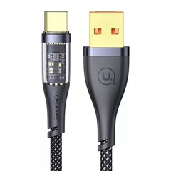 USAMS Icy Series 66W USB to type-C, kiirlaadimise ja andmesidekaabliga, must hind ja info | Mobiiltelefonide kaablid | kaup24.ee