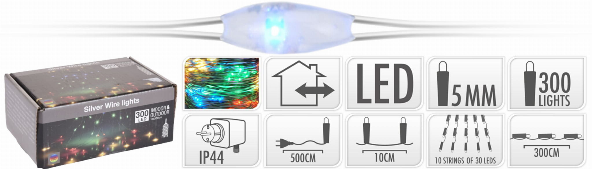 Garlandkardin Silverwire, 300 LED-i цена и информация | Jõulutuled | kaup24.ee