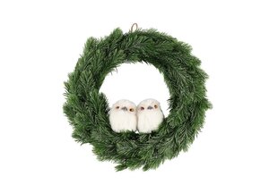 Jõulupärg öökullidega, 30 cm hind ja info | Kunstkuused | kaup24.ee