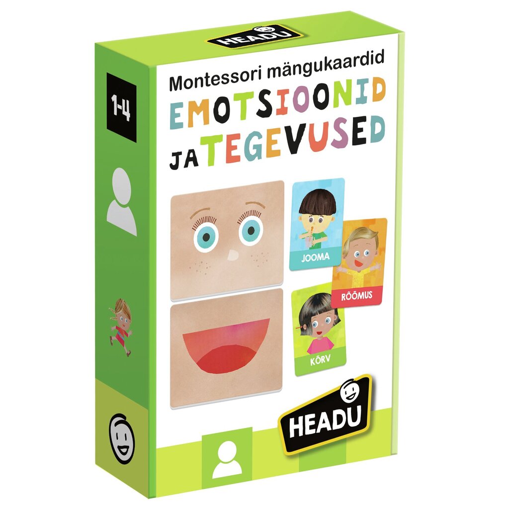 Kaardid "Emotsioonid ja teod" Headu "Montessori", EE цена и информация | Lauamängud ja mõistatused | kaup24.ee