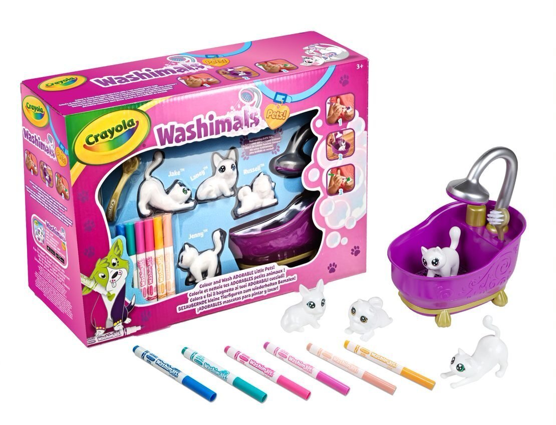 CRAYOLA WASHIMALS mängukomplekt hind ja info | Tüdrukute mänguasjad | kaup24.ee