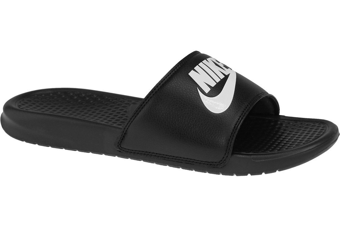 Meeste plätud Nike Benassi JDI 343880-090, must/valge цена и информация | Meeste plätud, sussid | kaup24.ee