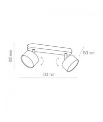 Laevalgusti TK Lighting Clark white 3395 hind ja info | Laelambid | kaup24.ee