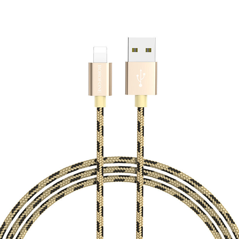 Borofone kaabel BX24 - USB to Lightning - 2,4A 1 meeter kuld hind ja info | Mobiiltelefonide kaablid | kaup24.ee