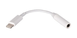 Kõrvaklappide adapter Apple iPhone telefonidele - Lightning ning 3,5 mm ühendused - valge, ilma DAC-ita seadmetele цена и информация | Адаптеры и USB-hub | kaup24.ee