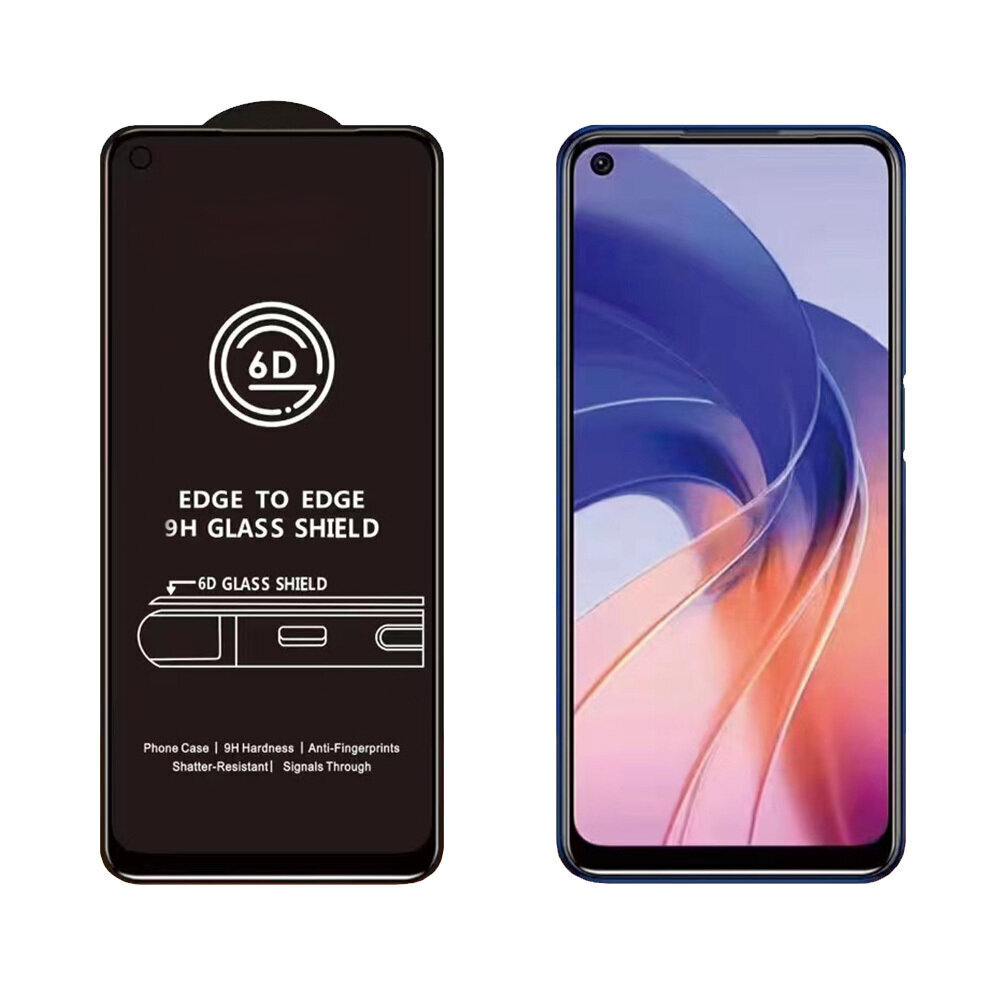 Kaitseklaas Full Glue 6D Samsung Realme 9 5G / 9 Pro hind ja info | Ekraani kaitsekiled | kaup24.ee