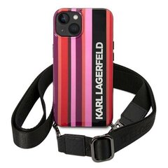 Telefoniümbris KARL LAGERFELD Color Stripes Strap - iPhone 14 Plus, roosa цена и информация | Чехлы для телефонов | kaup24.ee